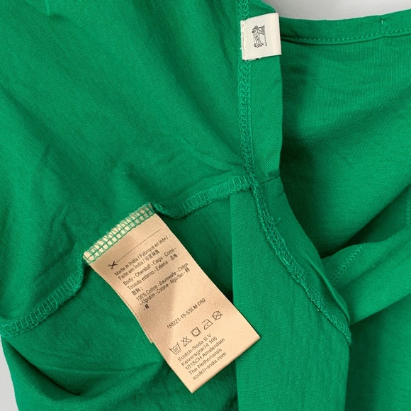 SIZE M SCOTCH & SODA KELLY GREEN COTTON TANK CURVED HEM - Picture 6 of 7